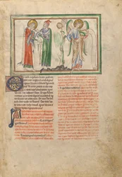 Saint John the Evangelist Consoled by an Elder and by an Angel Holding a Scroll